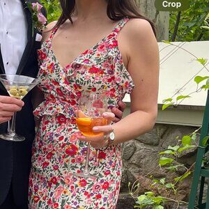 ASTR The Label Wildflower Ruffle Cutout Midi Dress